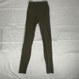 Lululemon Align High Rise Pant 28 Dark Olive Green Nulu Yoga Leggings Women sz 4